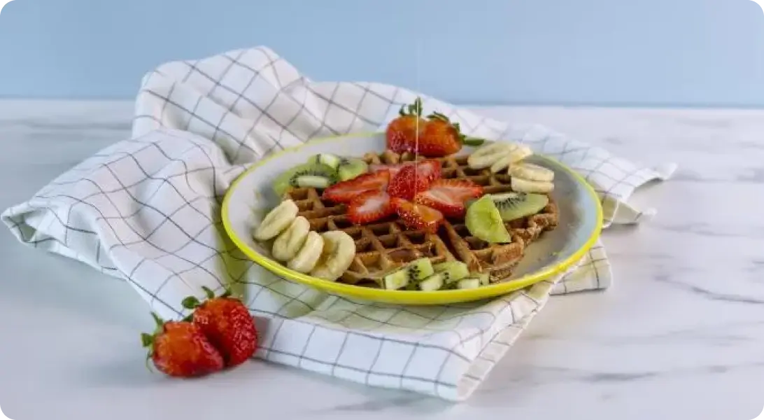 Waffles de frutas