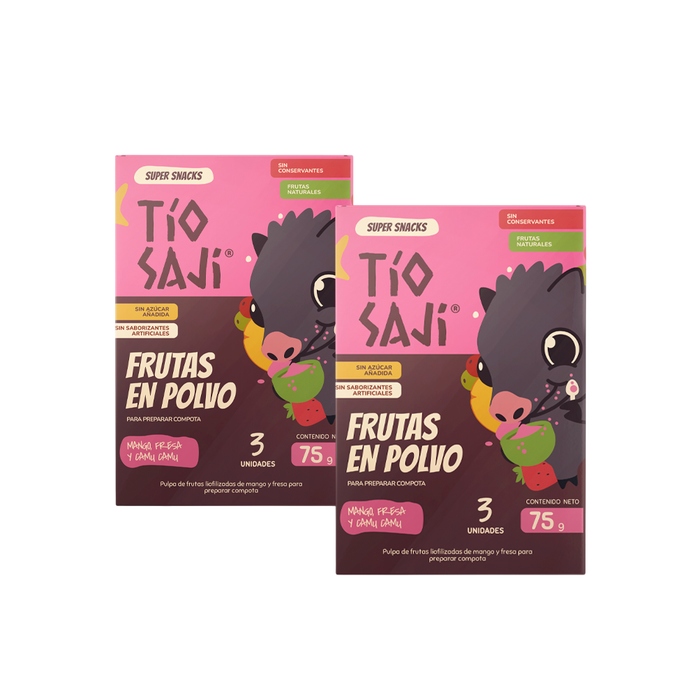 Fruta en Polvo Tío Saji Mango y Camu Camu (3 pack)