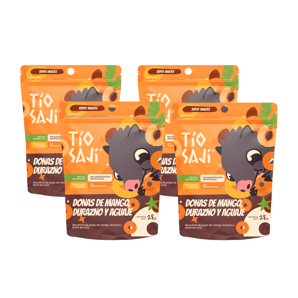 Donas Tío Saji Mango, Durazno y Aguaje (28g)